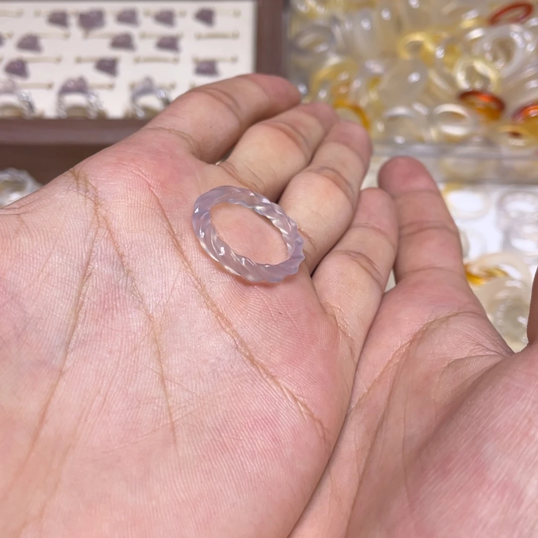 玛瑙/玉髓未镶嵌戒指19号港21