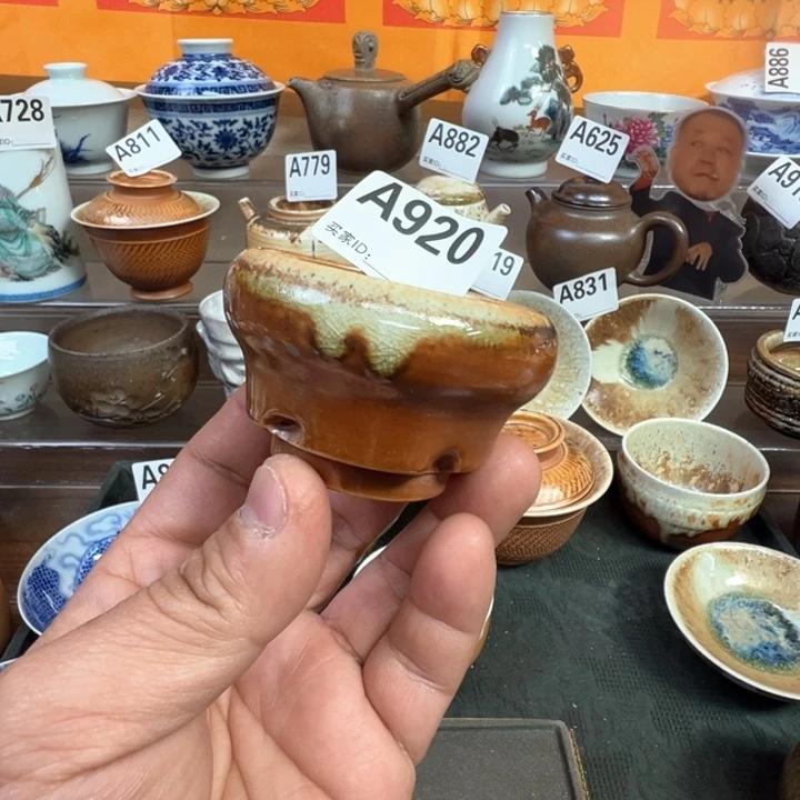 摆件N****t920景德镇手工柴烧茶器