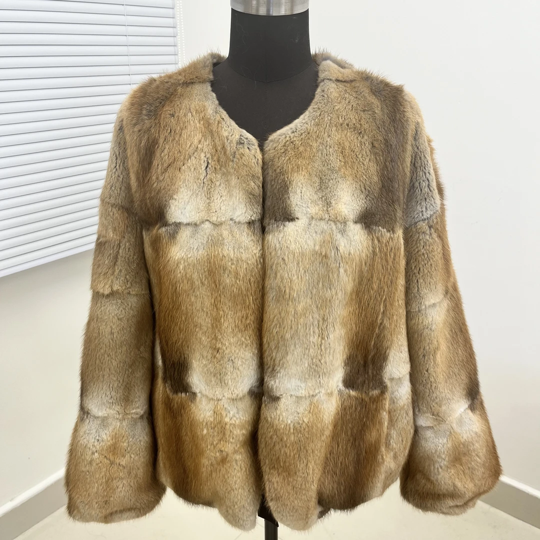 金秋上新·【复古霜华】中古天然原色青根貂双面穿秋冬女装皮草外套
