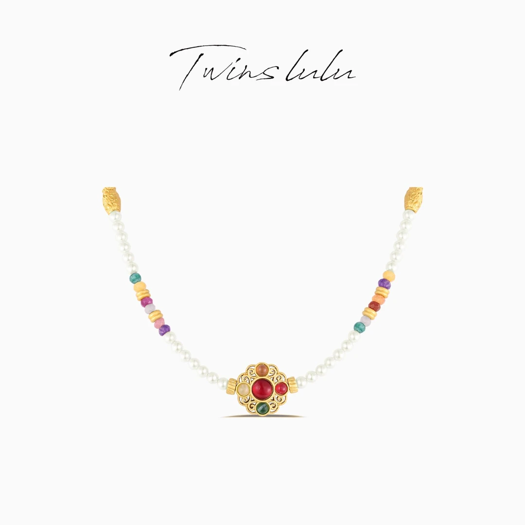 TWINS LULU 镀k金 国潮【知否】新中式民族风蛇年红色项链TSJ9545