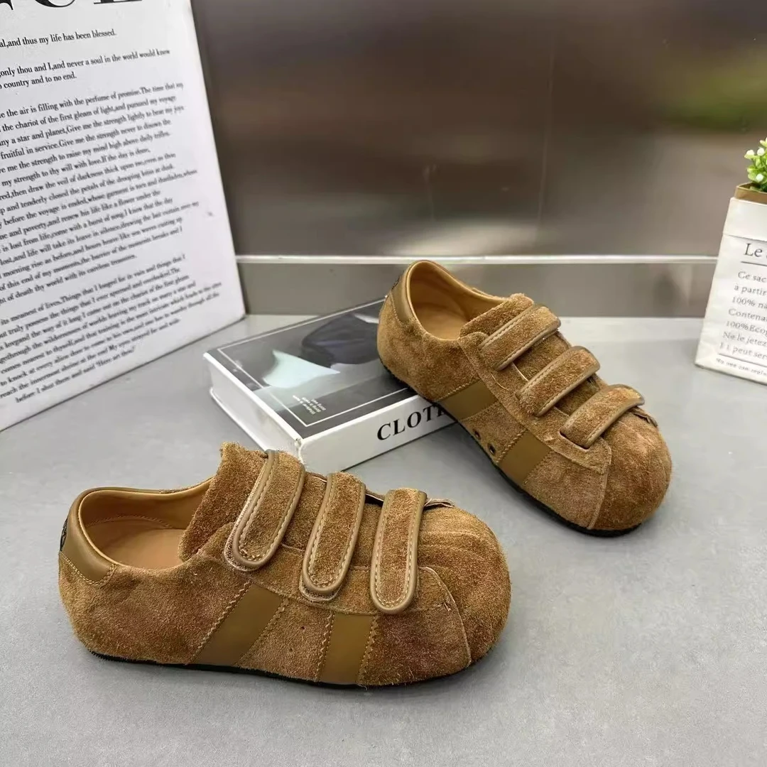 欧洲站卡皮巴拉德训鞋女2025秋季新款魔术贴大头休闲板鞋百搭单鞋