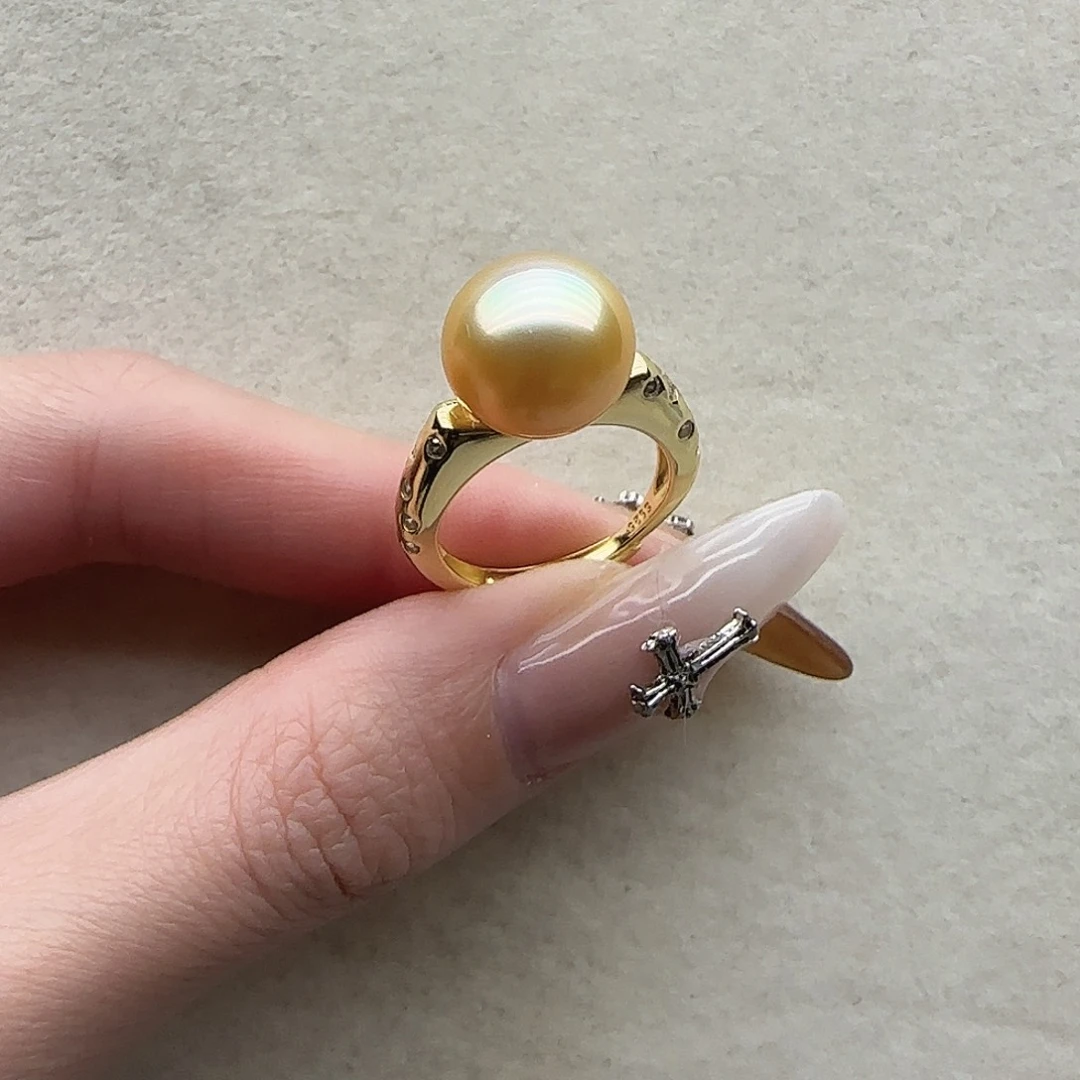银S925镶嵌海水珍珠戒指52
