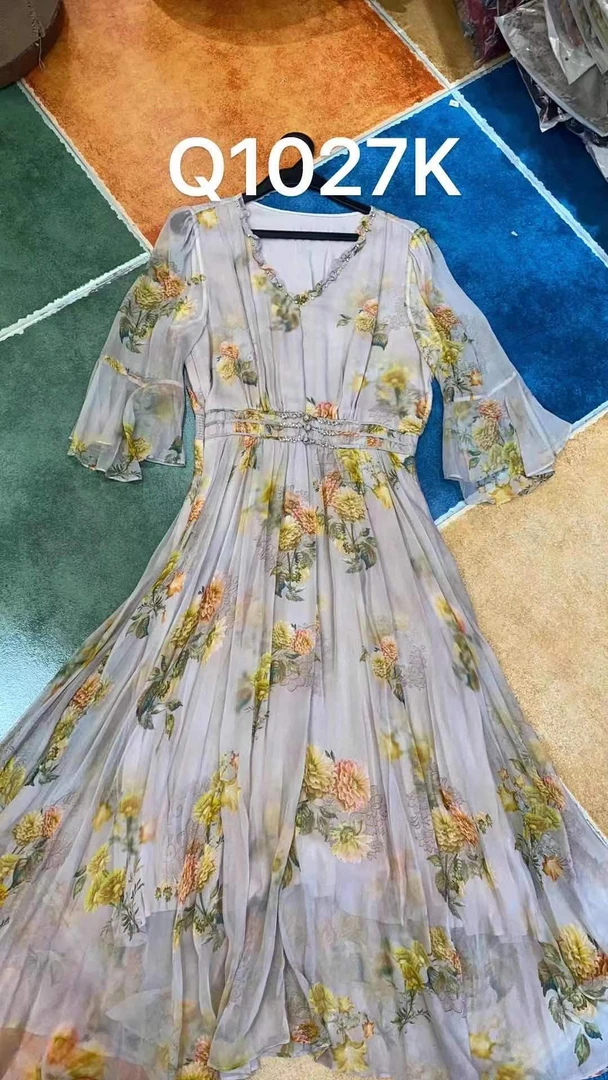 【2024-林姐真丝】重磅100桑蚕丝连衣裙Q1027K