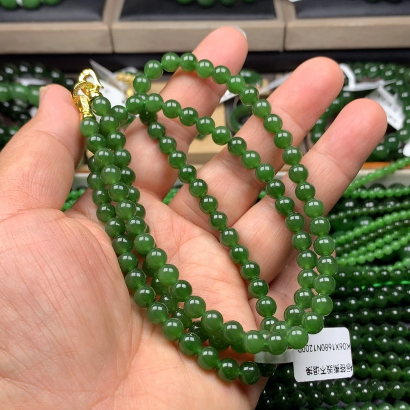 【闪购商品】颈饰未镶嵌和田玉（碧玉）冰辣6m m