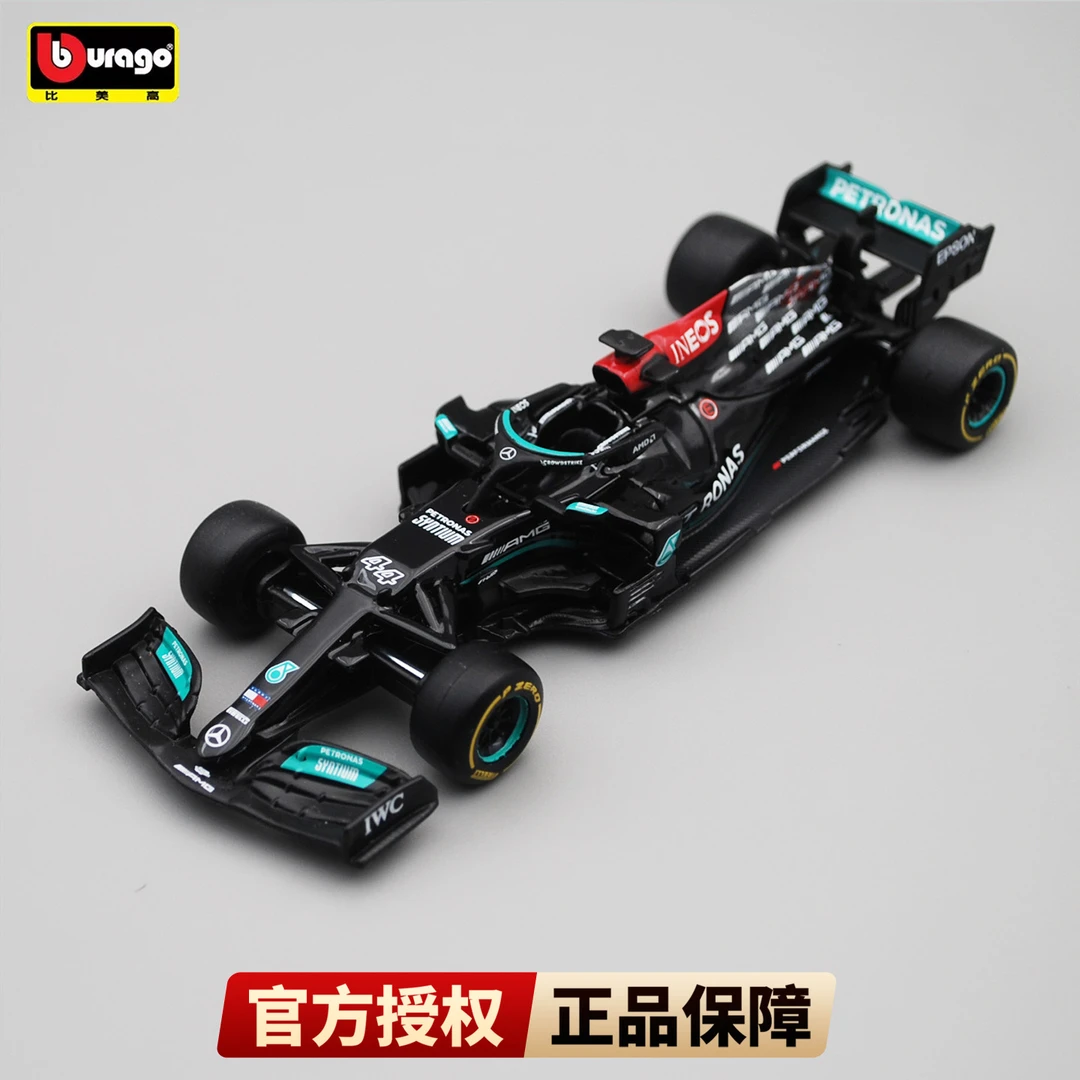 比美高1:43奔驰W12汉密尔顿44号2021赛季仿真F1合金赛车模型正品