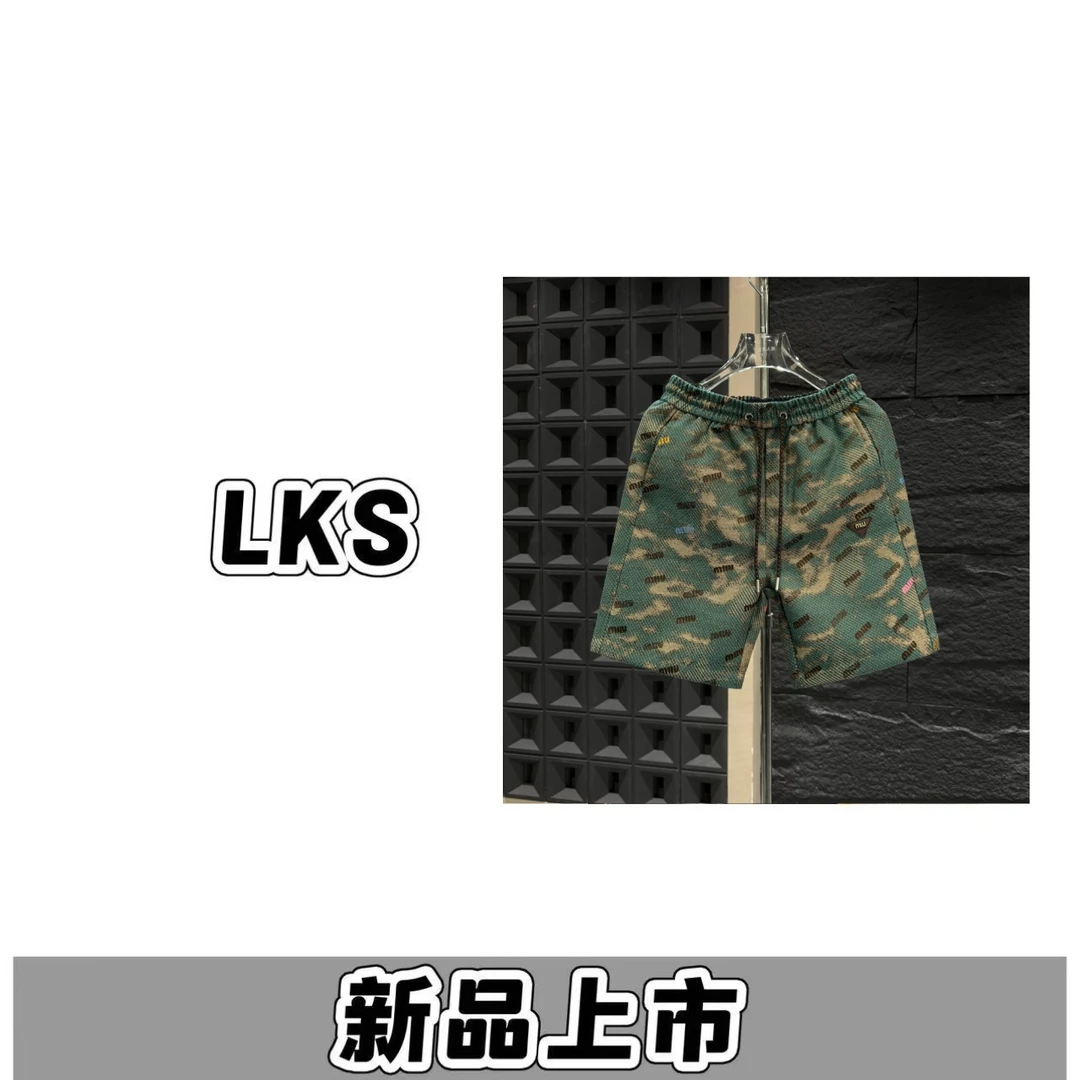D285（莲姐）-2025夏季新款轻奢刺绣休闲风潮牌短裤百搭