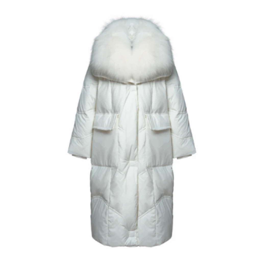 婉君【北欧羽绒】“新国标90白鹅绒”重磅保暖长款外套LWJ25D4C3714