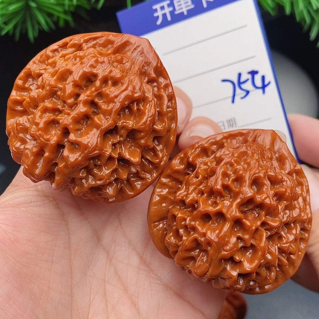 文玩核桃把件48官帽754