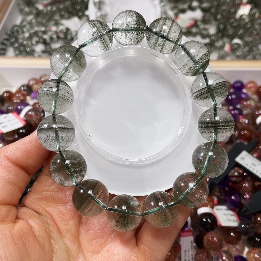 未镶嵌水晶手链绿幽灵15m