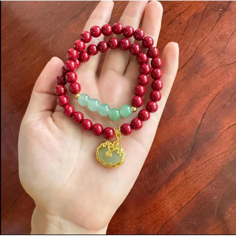 天然辰砂朱砂0.8吊玉如意S 1007