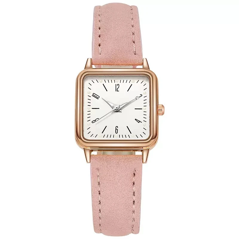【粉色方糖】外贸高端款轻奢简约潮流时尚女士气质腕表EG1009