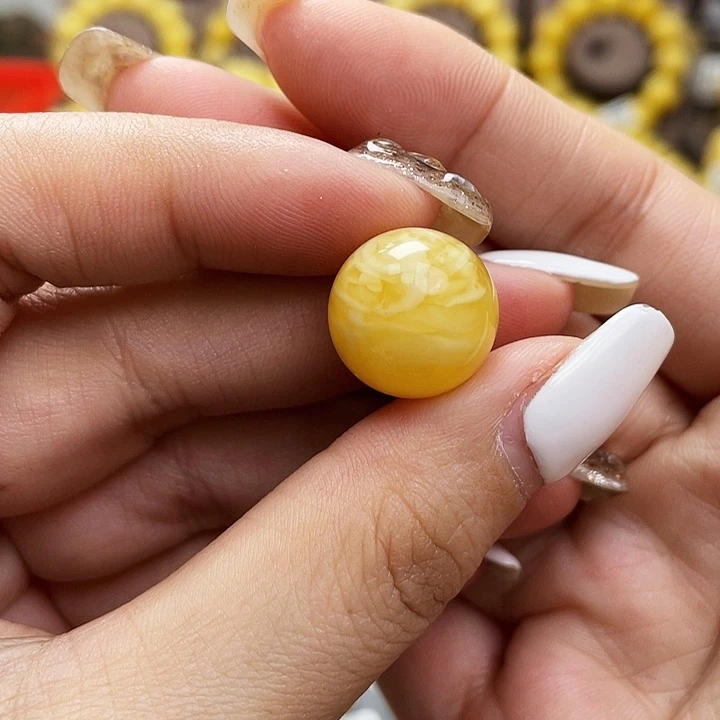 琥珀裸石未镶嵌单珠尺寸15.5mm微瑕