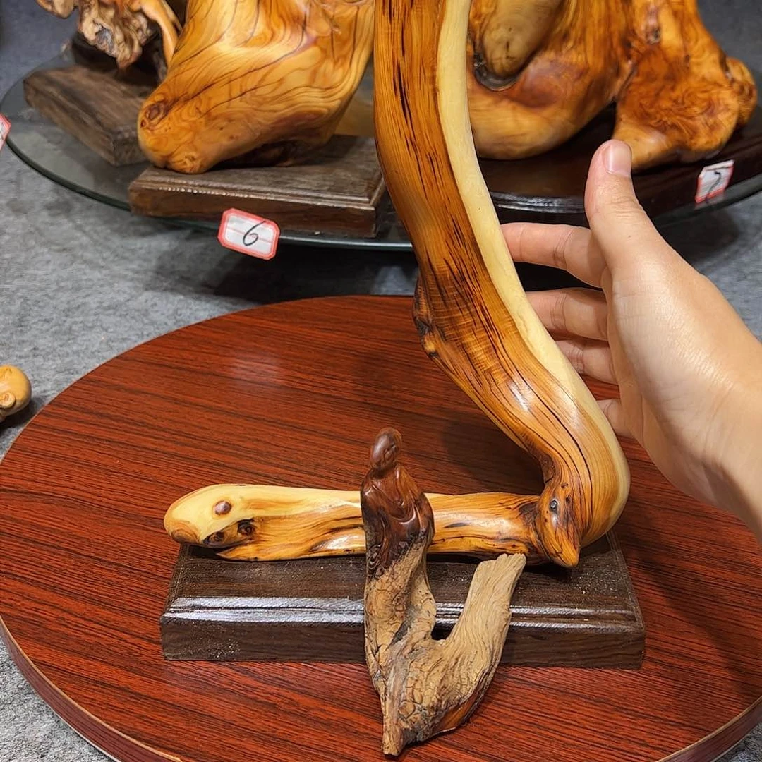 柏木发*宝崖柏木手把件摆件