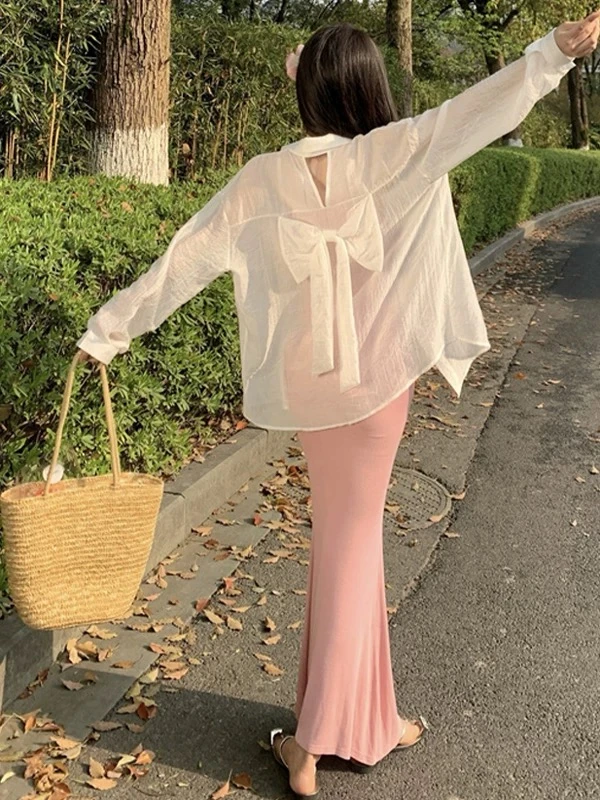 040-099夏季新款防晒衬衫长袖薄款上衣外套百搭衬衣防晒宽松女