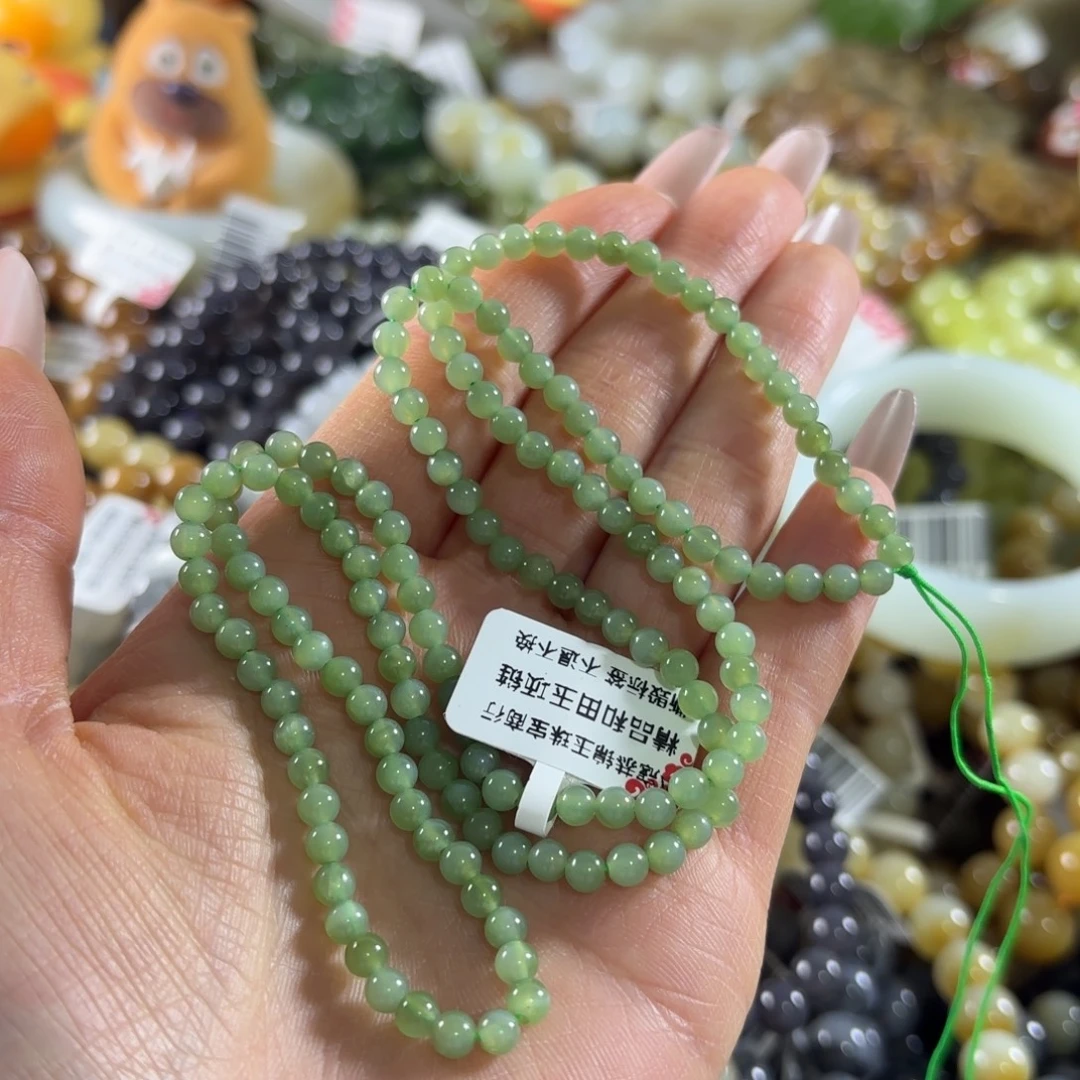 和田玉未镶嵌手串110