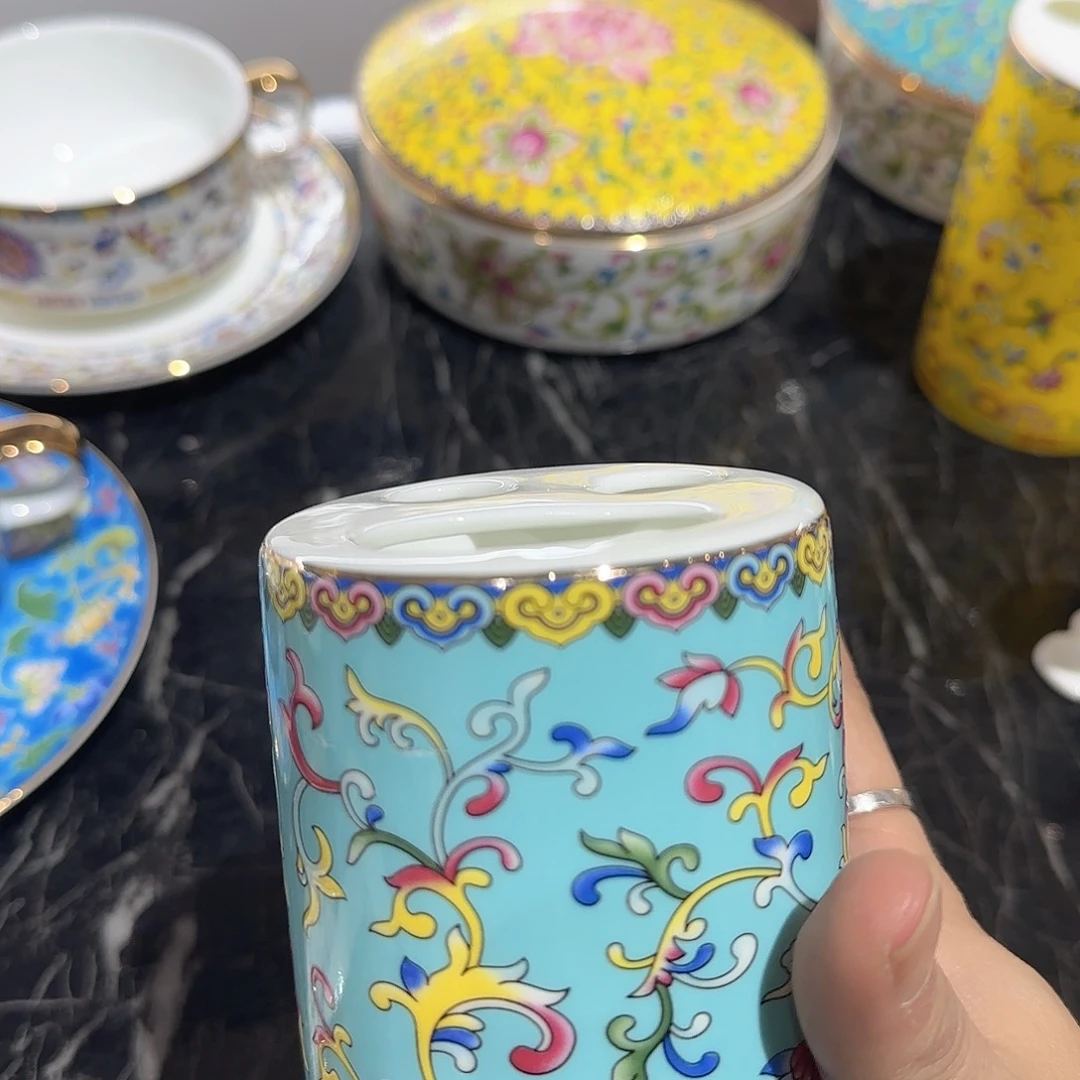 骨瓷骨瓷珐琅彩工艺