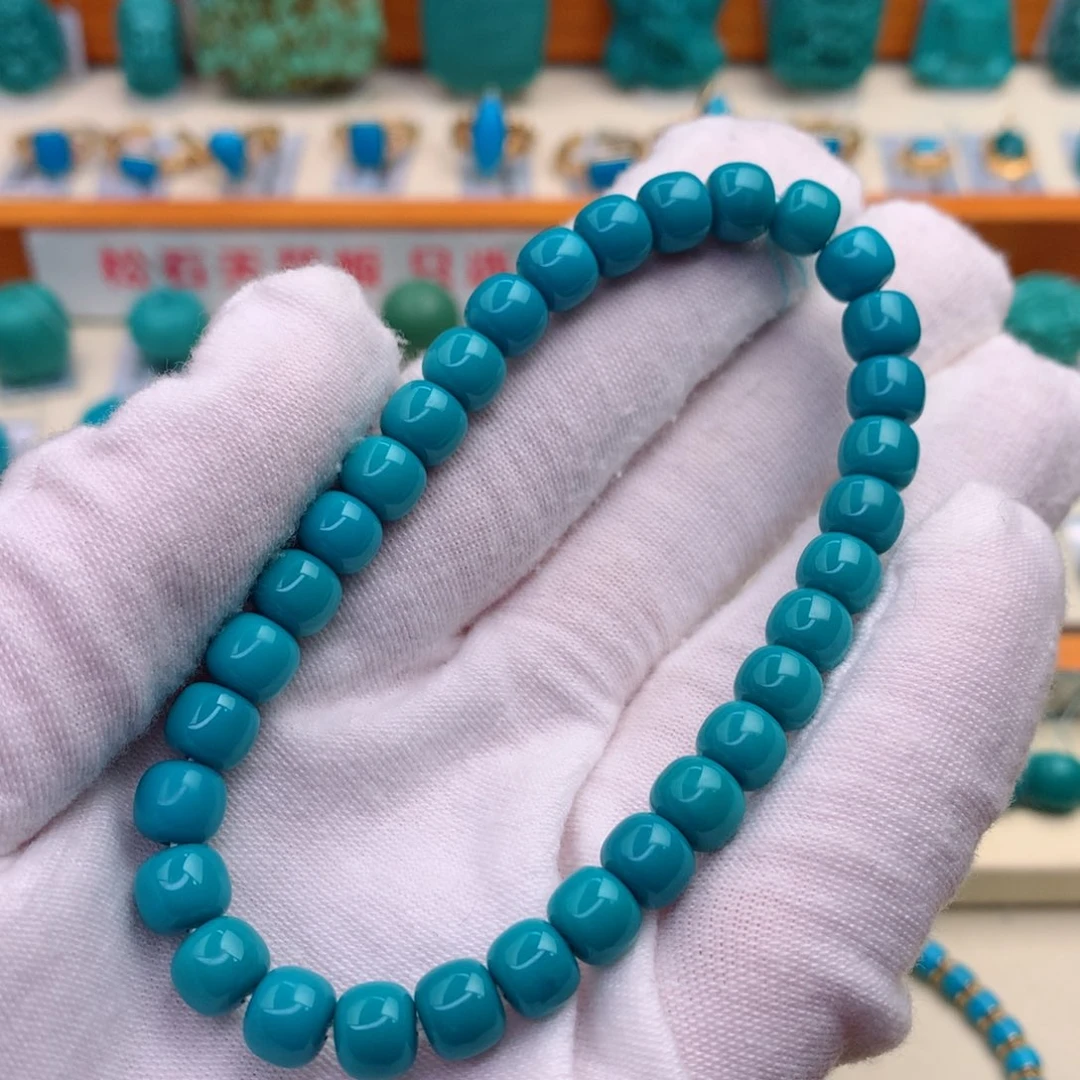 未镶嵌绿松石老型手串