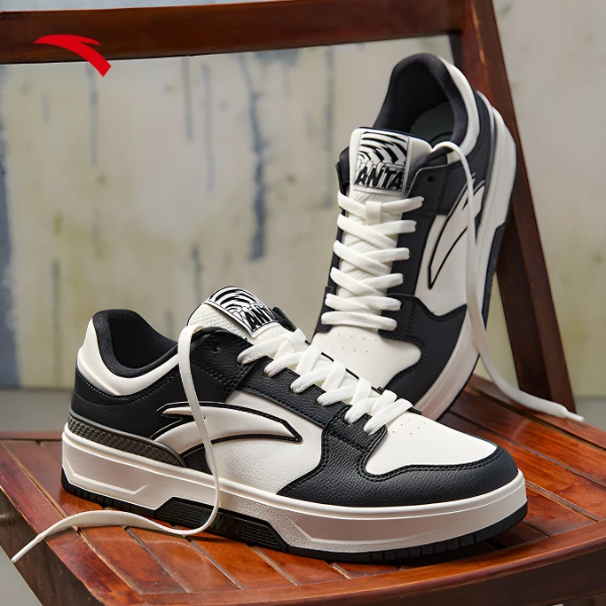 安踏BASIC板鞋冬季新款休闲鞋男女同款保暖流光风运动鞋年终大促