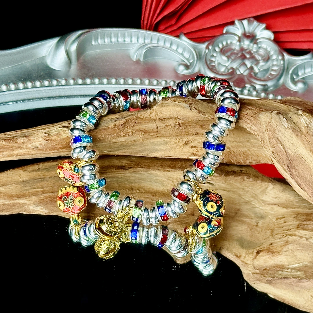 925银仿水晶手链 SP037  吞金兽款式手链