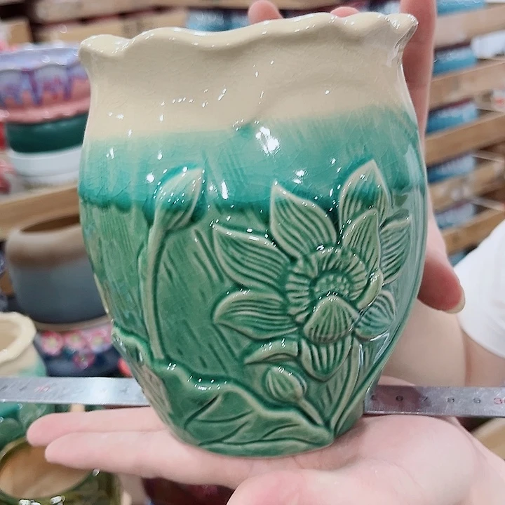 有孔.凑单10元陶瓷花盆发货！