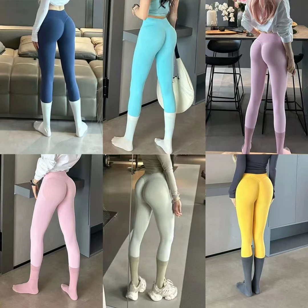 巨显臀大健身裤高腰提臀瑜伽裤无缝速干户外跑步紧身裤蜜桃臀裤女