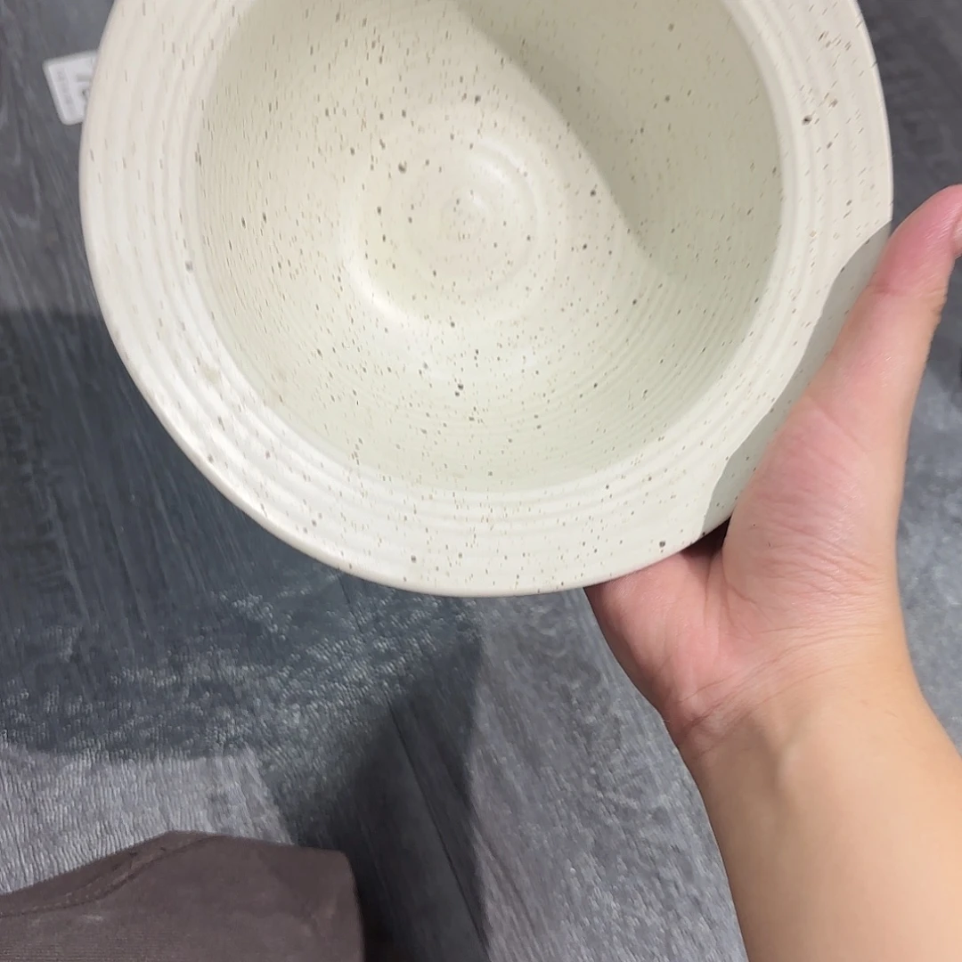 陶泼墨草帽碗7寸正品
