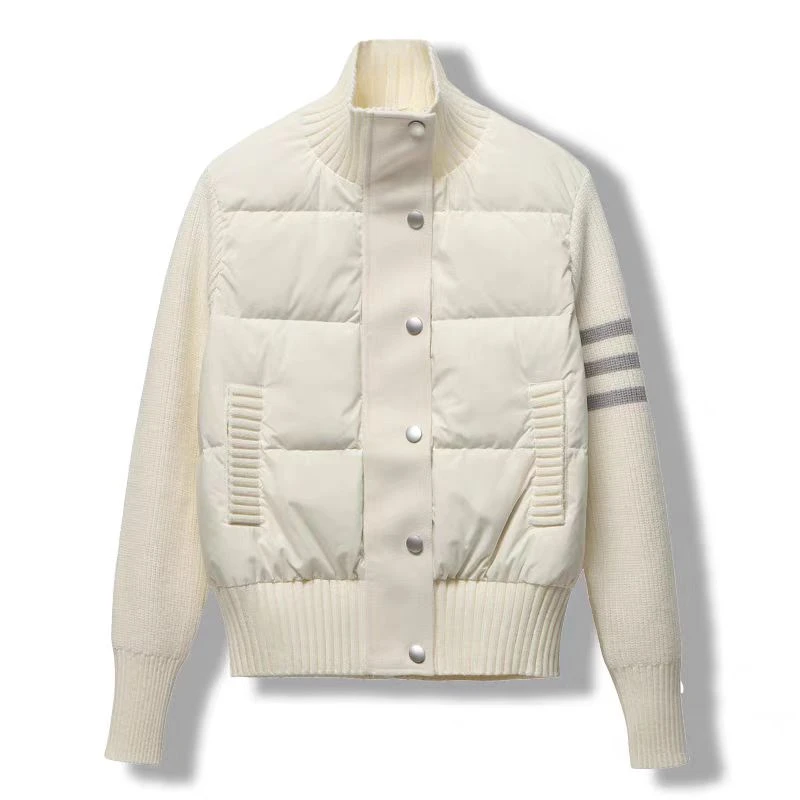 [现货] 爆款! 【国标鸭绒】TB针织拼接百搭情秋冬羽绒服