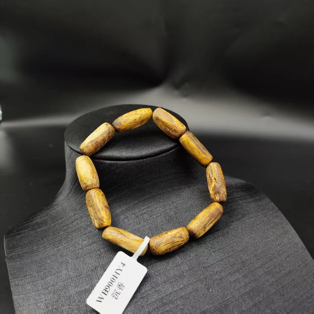 达拉干生结软丝随型沉香珠串DBZ052 6.8克（9.6*19.8mm）