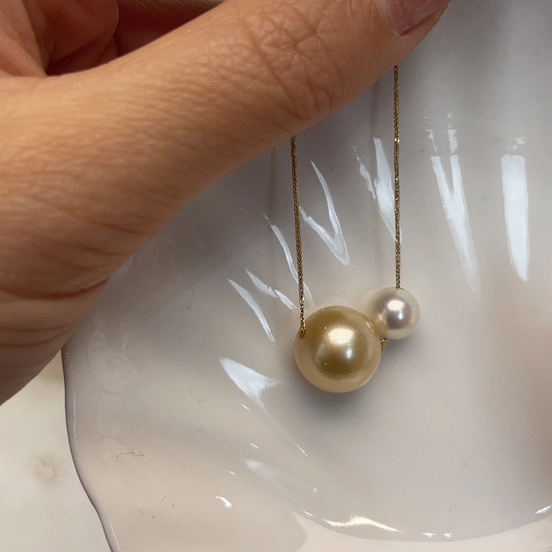 颈饰海水珍珠18K金镶嵌