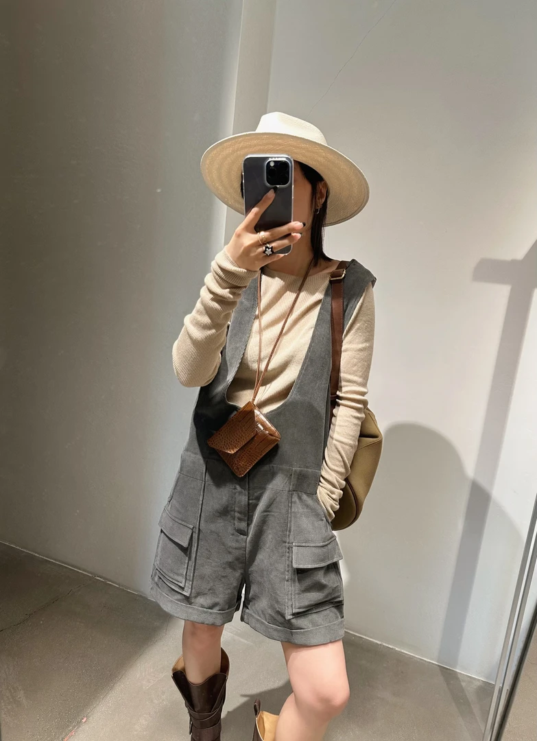 【VERSO】25春夏25SIS-PT003设计师外围背带裤