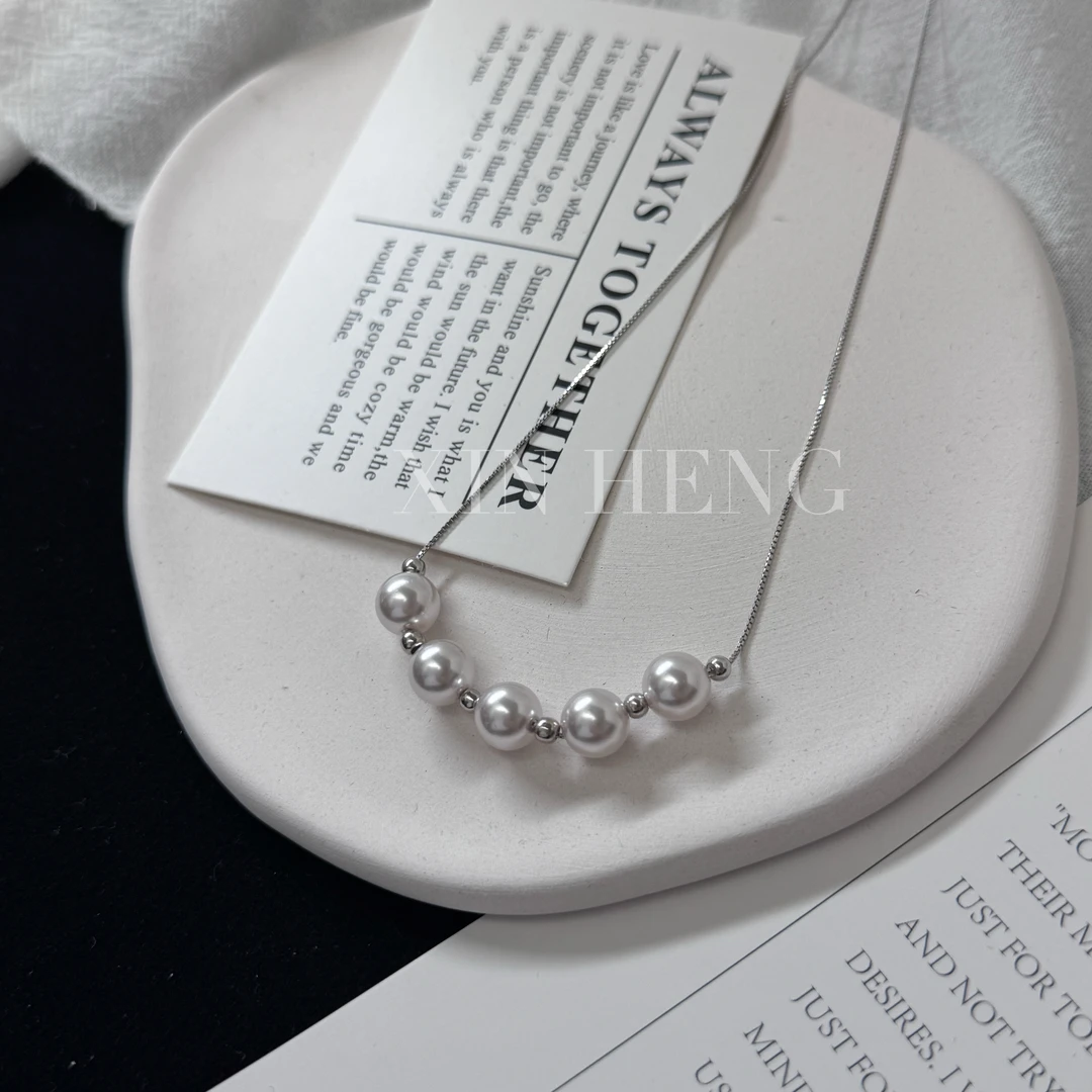 坠链均925银 曼塔玫瑰紫珠微笑项链气质银豆轻奢时尚百搭简约