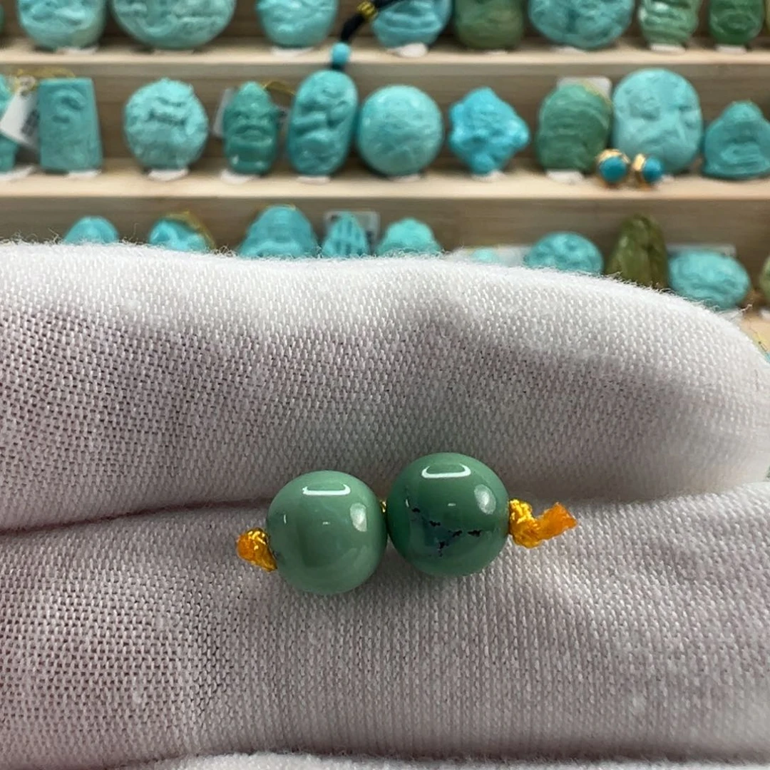 未镶嵌绿松石圆珠7.6mm