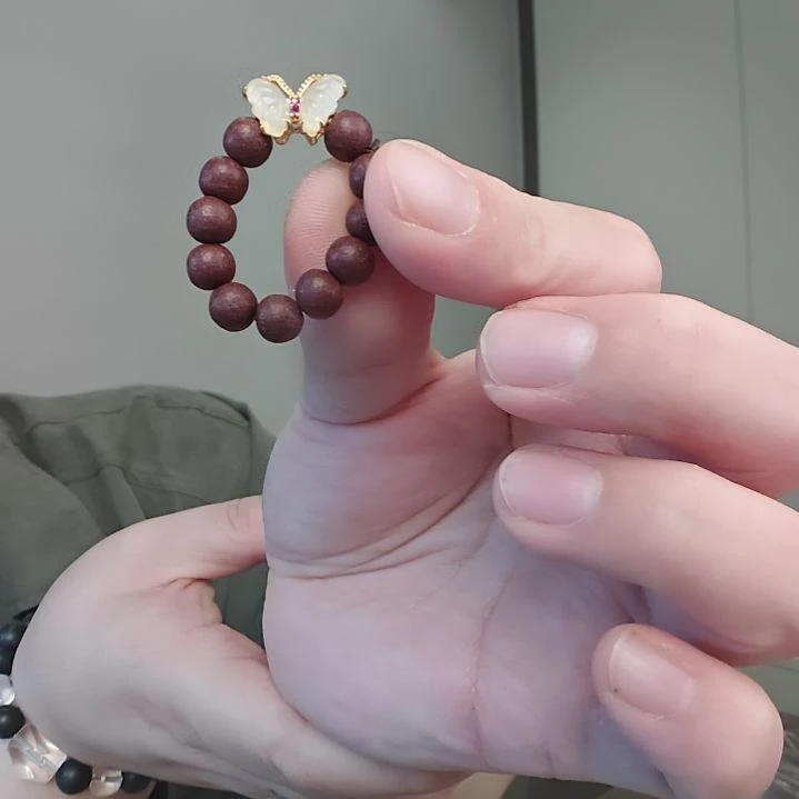 非金属荷花蝴蝶 手工串珠