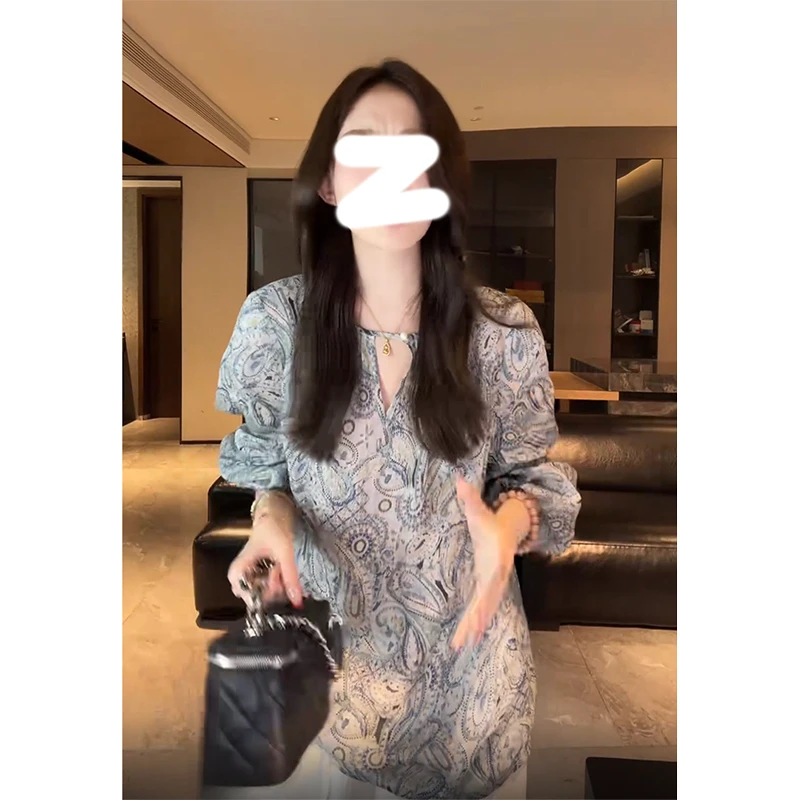 法式复古长袖防晒衬衫女2025新款夏季薄款衬衣休闲慵懒风宽松上衣