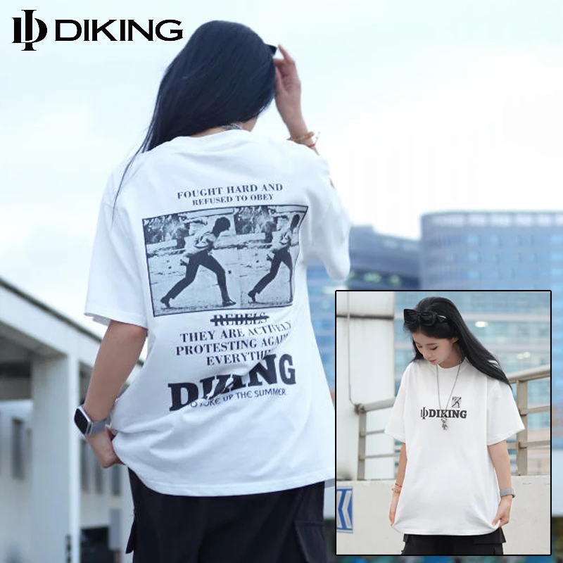 Di/帝牌短袖女款T恤2025新款夏季情侣款纯棉半袖衫男休闲百搭上衣