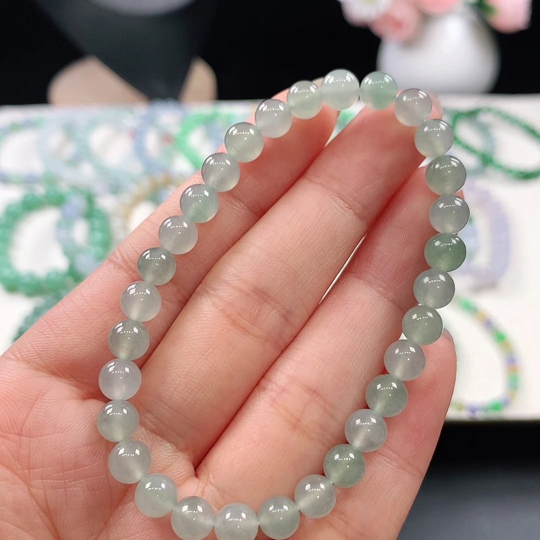 翡翠未镶嵌手链6mm