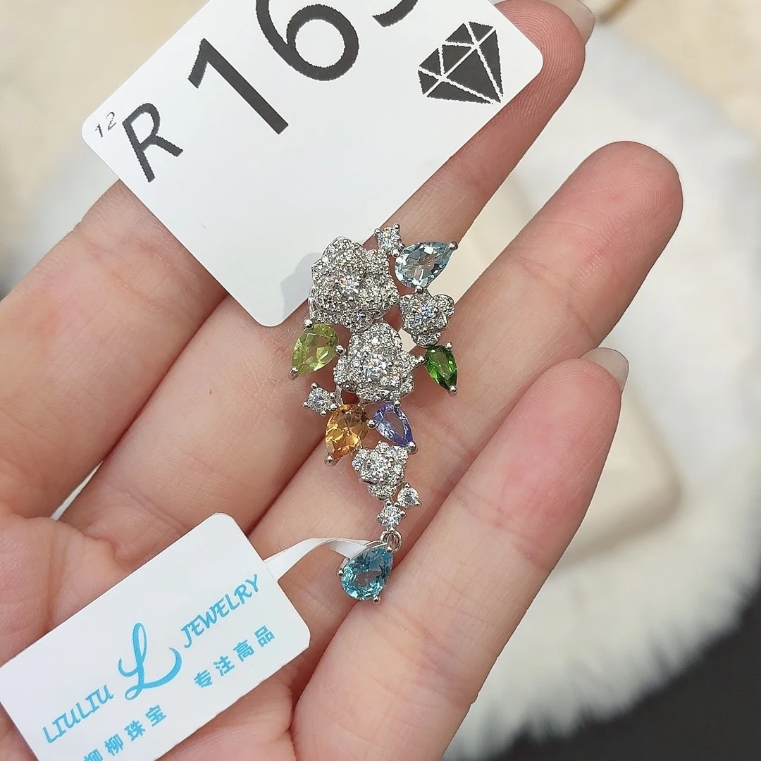 橄榄石银S925镶嵌珠宝奇石