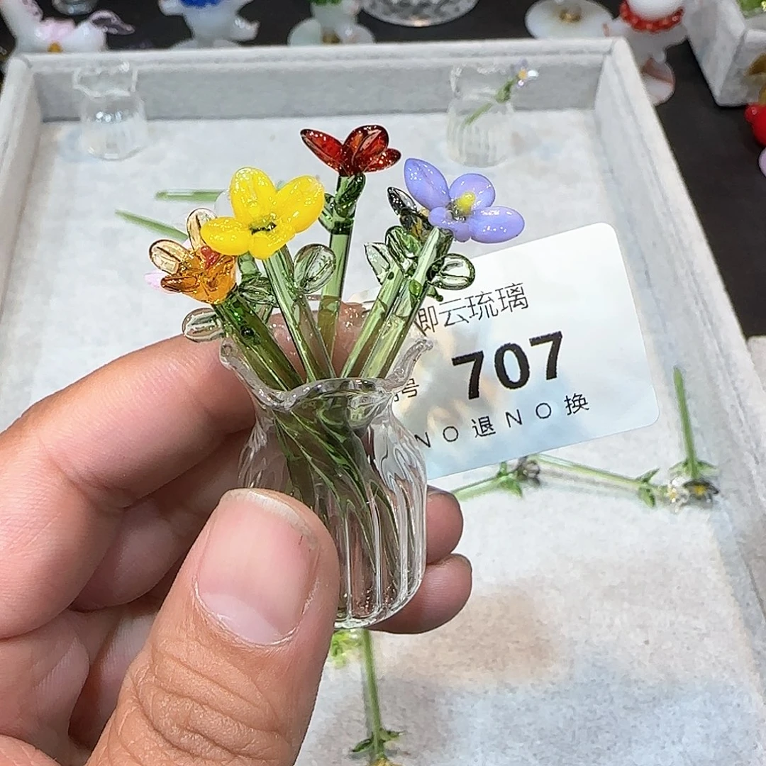 琉璃手工艺品707插花