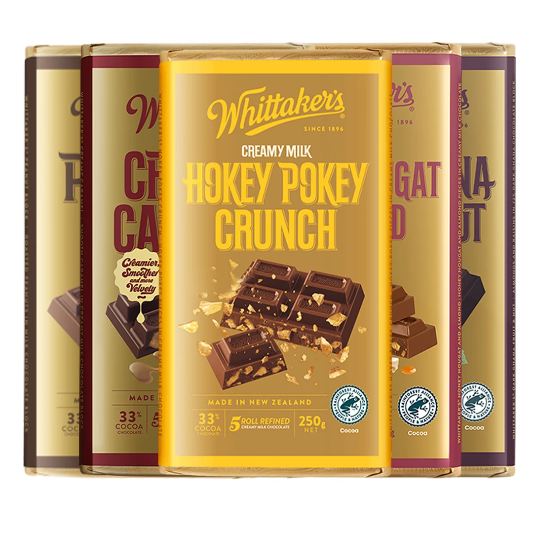 （8.16到期）新西兰进口惠特克花生牛轧糖焦糖牛奶黑巧克力制品250g