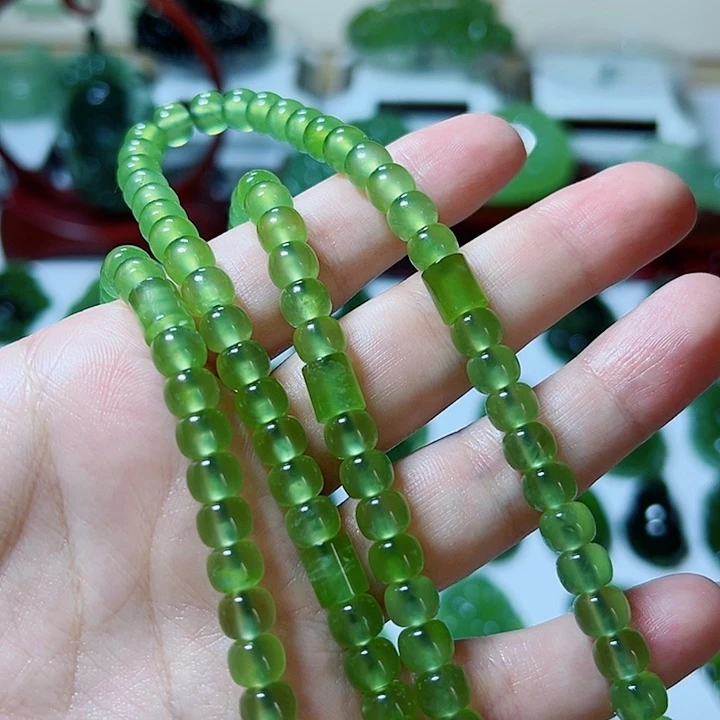 康***y蛇纹石玉合金颈饰