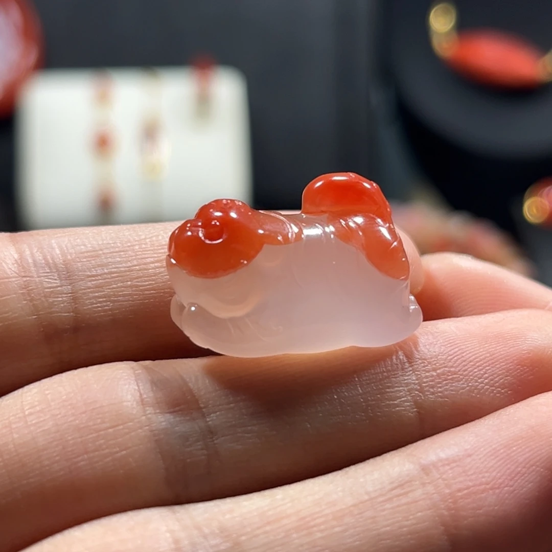 南红玛瑙未镶嵌吊坠(不含链)冰飘老虎