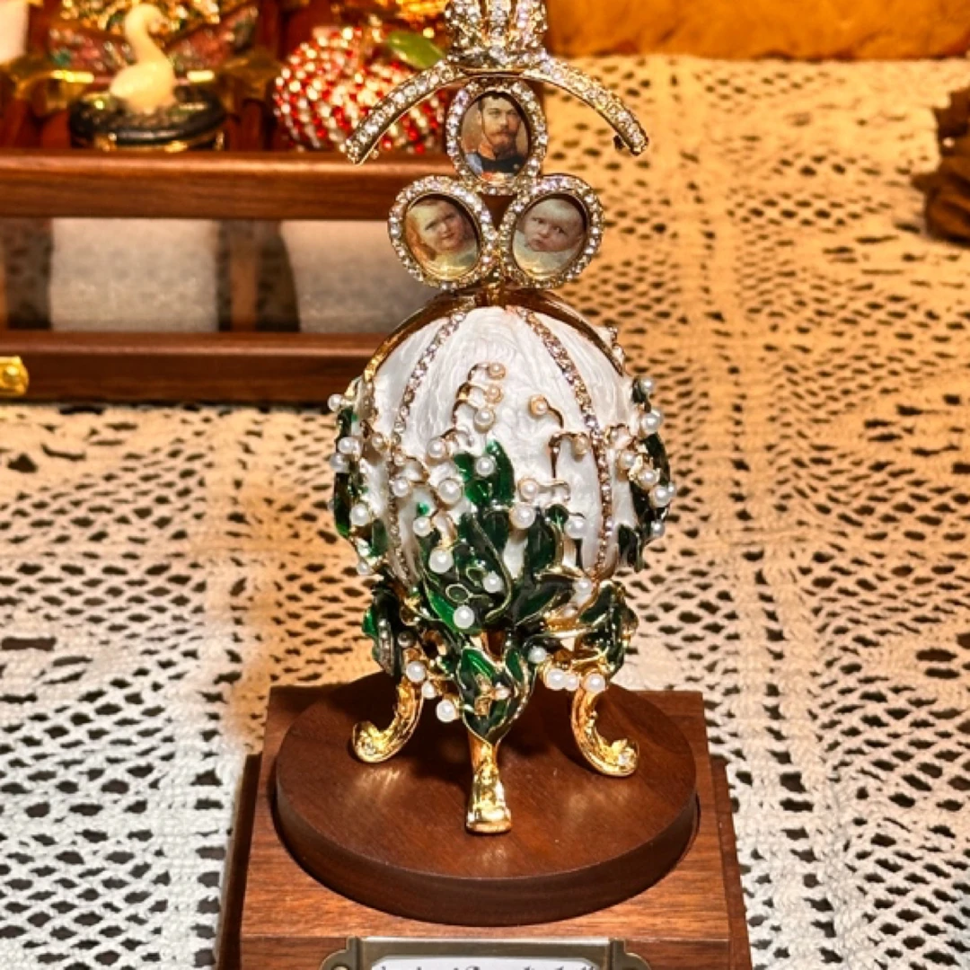 108珐琅款合金首饰珠宝盒摆件