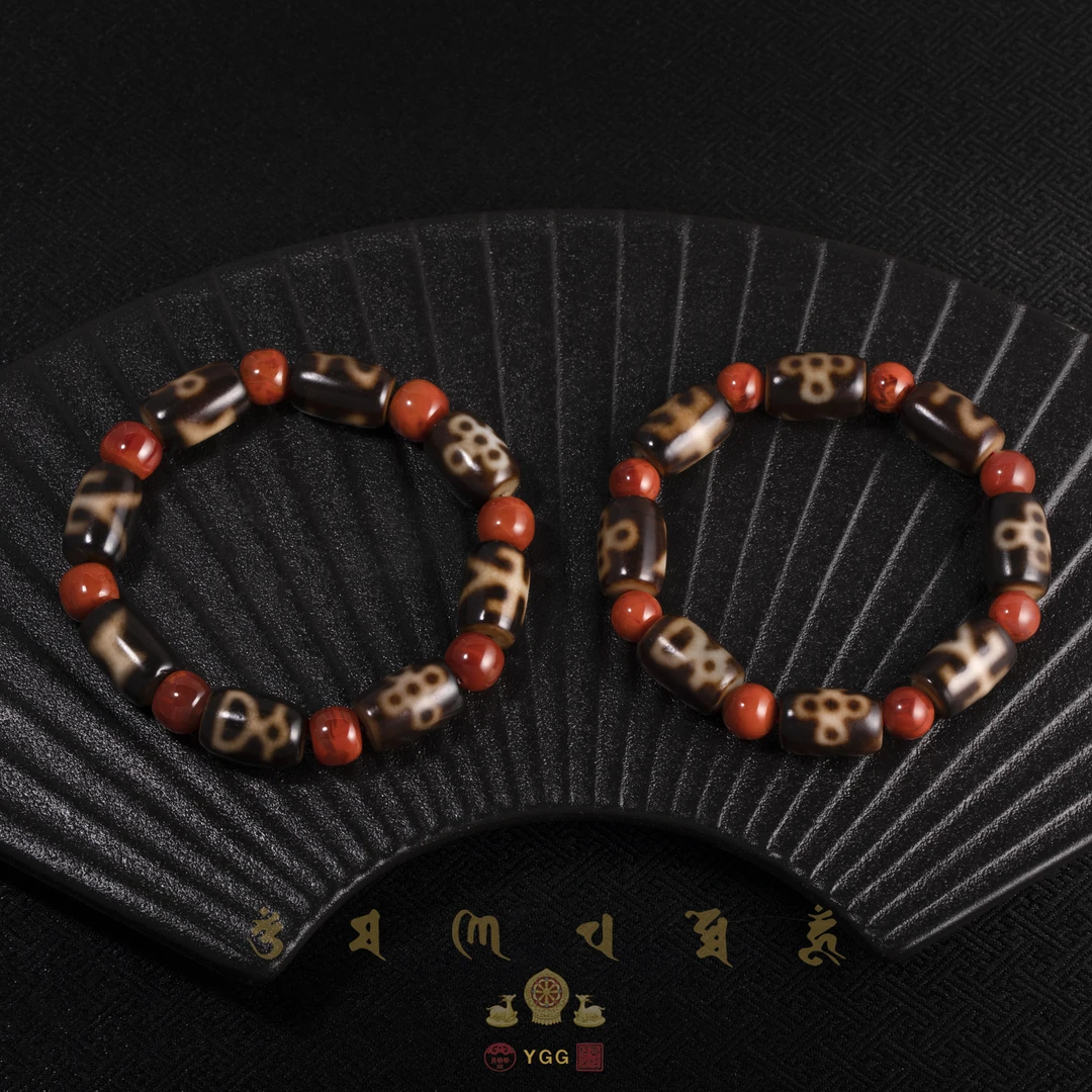 员格格IKDS09/“速速”玛瑙多宝手串/火焰纹南红（多样性发其一）