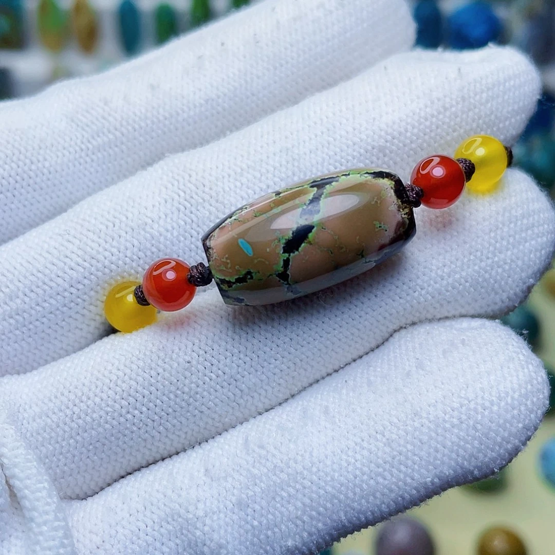 绿松石未镶嵌桶珠