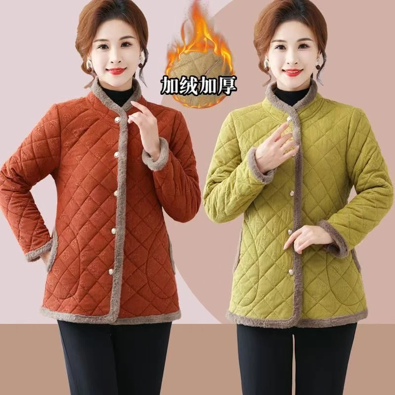 高档大气显高显瘦格子外套衣服韩版穿搭外套秋冬款加绒加厚上衣女