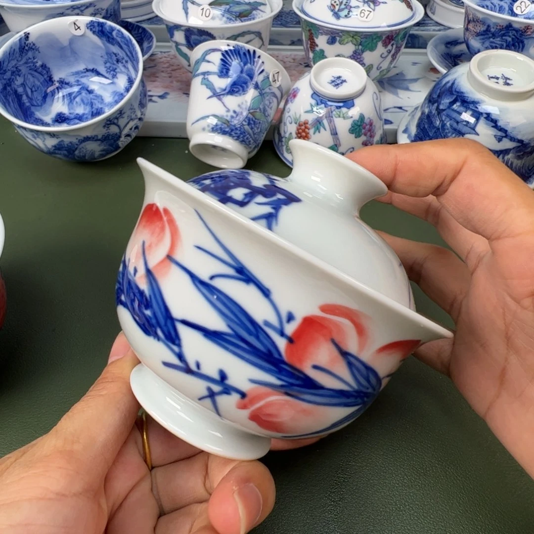 景德镇纯手工纯手绘茶具木木65