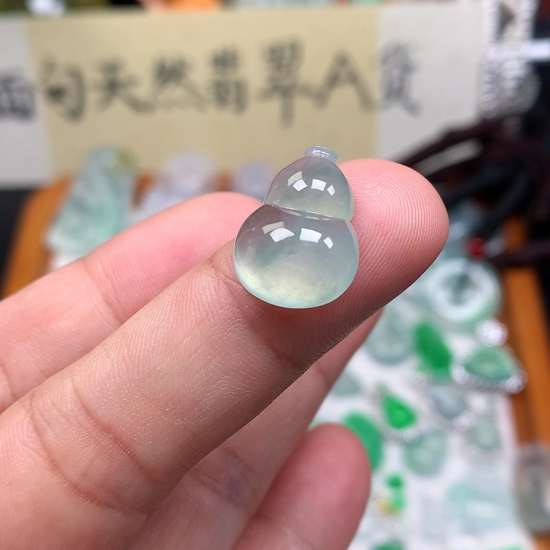 翡翠裸石缅甸天然A货翡翠冰种葫芦