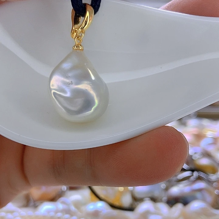 颈饰银S925镶嵌淡水珍珠45