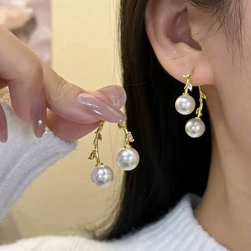 铜合金耳饰 气质轻奢时尚百搭复古法式小众精致优雅温柔耳钉1177