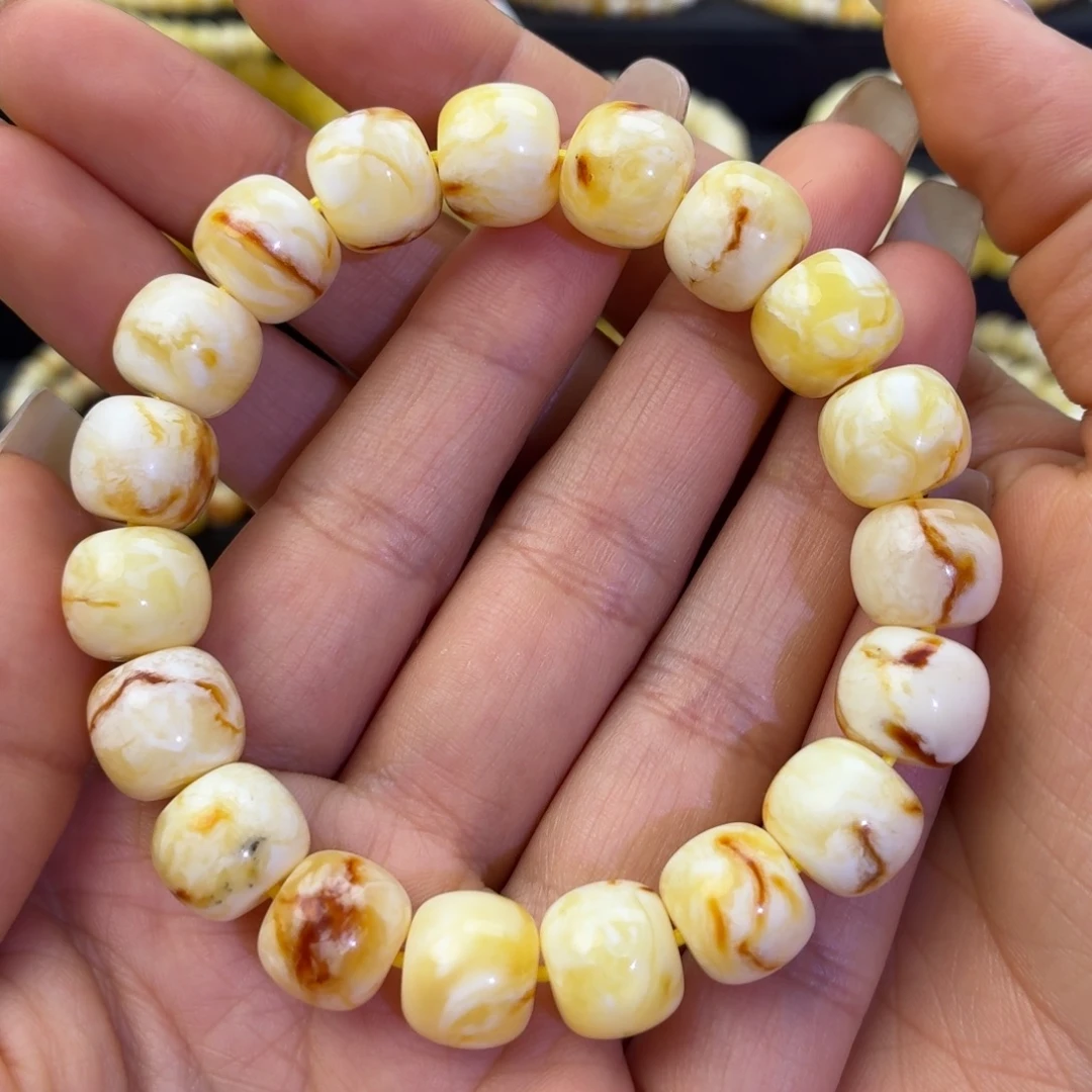 琥珀未镶嵌珠宝奇石瓷白沁色12➕